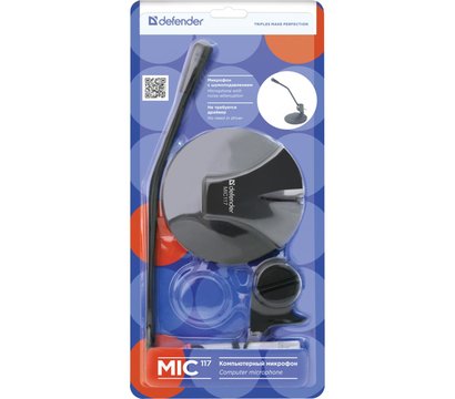 Изображение 4 Микрофон Defender MIC-117 Black - 64117 для ПК/ноутбука
