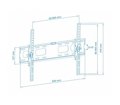 Изображение 2 TV крепление наклонный Walfix M-18B