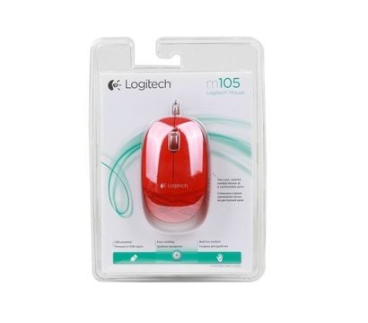 Зображення 3 Миша Logitech M105 Corded Red