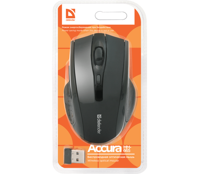 Изображение 4 Мышь Defender Accura MM-665 Wireless Black — 52665