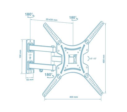 Изображение 2 Настенное крепление Walfix R-383B до 30 кг