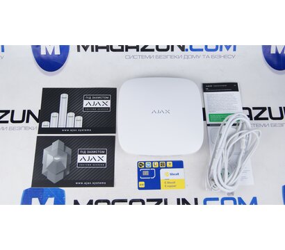 Зображення 3 GSM сигналізація Ajax Hub White, Колір корпусу: білий