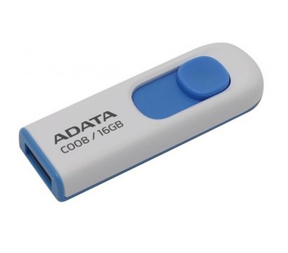 Изображение 2 USB флешка A-Data Classic Series C008 16GB USB 2.0 White/Blue - AC008-16G-RWE