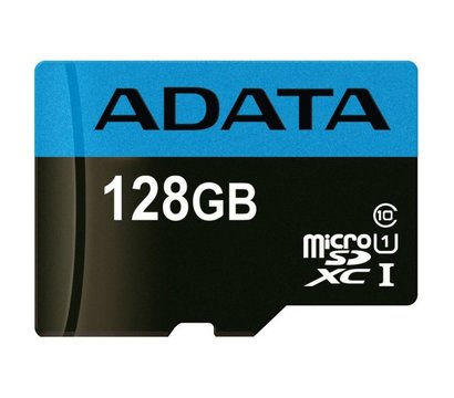 Изображение 3 Карта памяти A-Data microSDXC Class 10 128GB + SD adapter - AUSDX128GUICL10A1-RA1, Объем памяти: 128 Гб