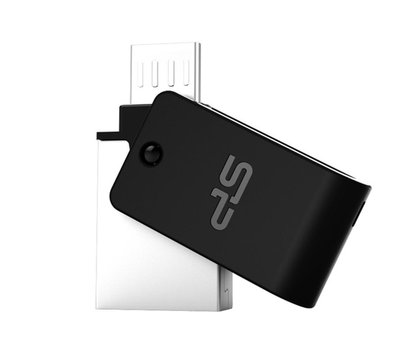 Зображення 2 Накопичувач USB Silicon Power Mobile X21 OTG, Black 16GB USB 2.0 - SP016GBUF2X21V1K