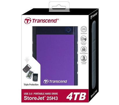 Зображення 4 HDD Transcend StoreJet 25H3 4Tb 5400rpm 2.5 USB 3.0 External Purple — TS4TSJ25H3P