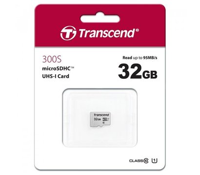 Изображение 2 Карта памяти Transcend 300S UHS-I microSDHC 32GB Class 10 - TS32GUSD300S, Объем памяти: 48 Гб