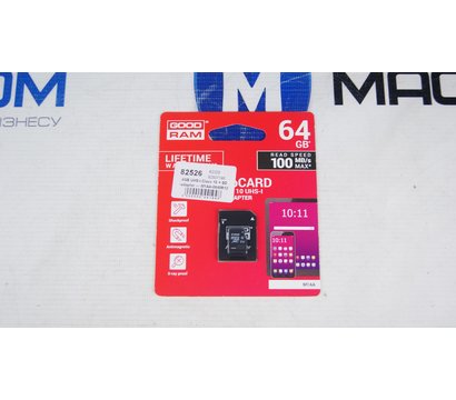Изображение 2 Карта памяти GoodRam MicroSDXC 64GB UHS-I Class 10 + SD-adapter — M1AA-0640R12, Объем памяти: 64 Гб