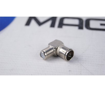 Изображение 2 Переходник Tcom гн.ант.TV- гн.ант.F, угловой, gold pin (1 шт.)