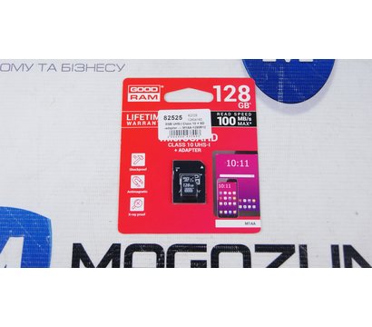 Изображение 2 Карта памяти GoodRam MicroSDXC 128GB UHS-I Class 10 + SD-adapter — M1AA-1280R12, Объем памяти: 128 Гб