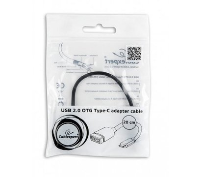 Зображення 2 Кабель Cablexpert USB2.0 - USB Type-C, 0.2 м, black — A-OTG-CMAF2-01
