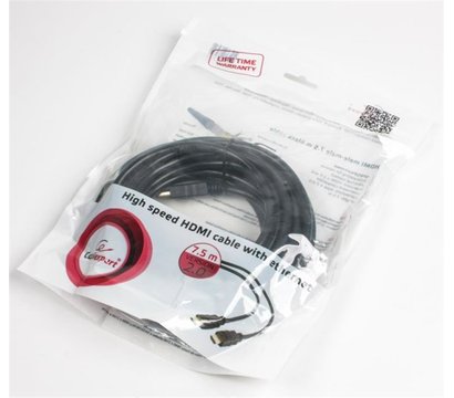 Зображення 2 Кабель мультимедійний Cablexpert HDMI-HDMI V.1.4, 7.5м Black polibag — CC-HDMI4-7.5M
