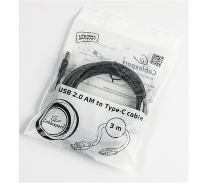 Изображение 2 Кабель Cablexpert USB 2.0 type A - USB type C, 3м — CCP-USB2-AMCM-10