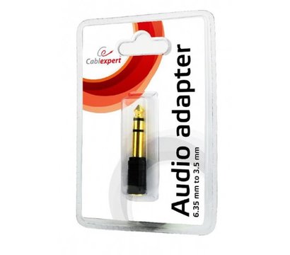 Зображення 2 Адаптер Cablexpert 6.35 mm M - 3.5 mm F Black — A-6.35M-3.5F