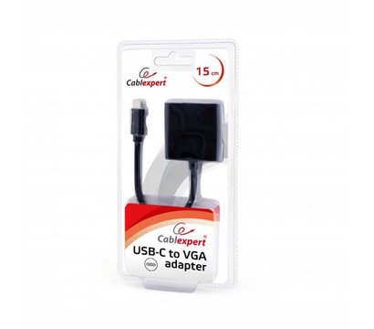 Зображення 2 Адаптер Cablexpert USB Type-C-VGA 0.15 м Black — AB-CM-VGAF-01