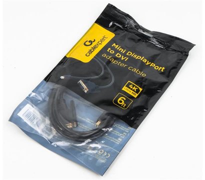 Зображення 3 Cablexpert miniDisplayport - DVI, 1.8м, Black — CC-mDPM-DVIM-6