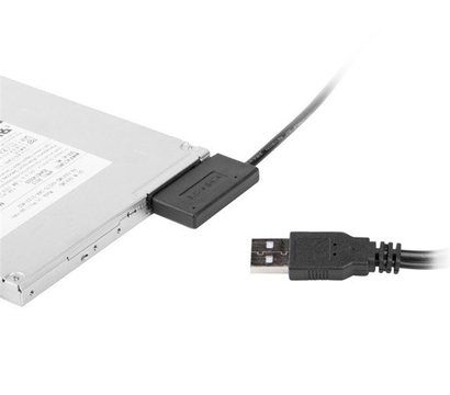 Зображення 3 Адаптер Cablexpert USB 2.0 - Slim SATA 0.5 м — A-USATA-01