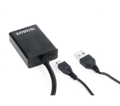 Зображення 3 Адаптер Cablexpert VGA-HDMI 0.15м Black — A-VGA-HDMI-01