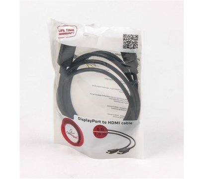 Зображення 4 Кабель мультимедійний Cablexpert DisplayPort-HDMI, M/M, 3м, Black — CC-DP-HDMI-3M