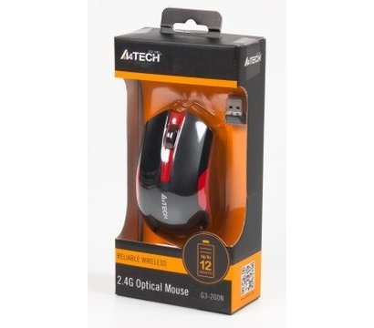 Изображение 3 Мышь A4Tech V-Track G3-200N USB Black/Red