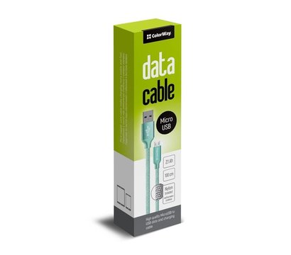 Изображение 3 Кабель ColorWay USB-MicroUSB, 1м Mint — CW-CBUM002-MT