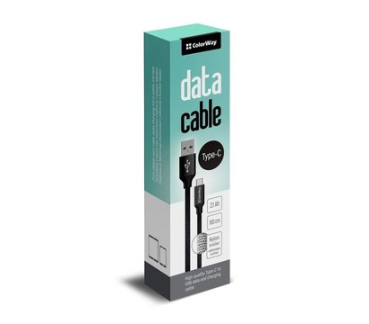 Изображение 3 Кабель ColorWay USB-USB Type-C, 1м Black — CW-CBUC003-BK