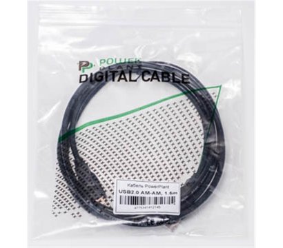 Изображение 3 Кабель PowerPlant USB2.0(AM)-USB2.0(AM), 1.5м, Black — KD00AS1214