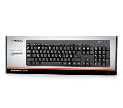 Зображення 2 Клавіатура REAL-EL Standard 502 USB Black