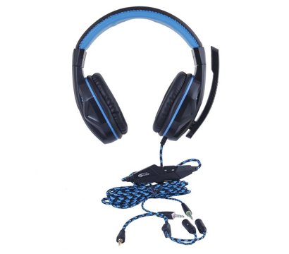 Зображення 2 Навушники Gemix W-360 Black/Blue поворотна