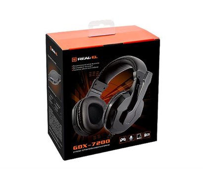 Зображення 3 Навушники REAL-EL GDX-7200 Black UAH — EL124100018 поворотна