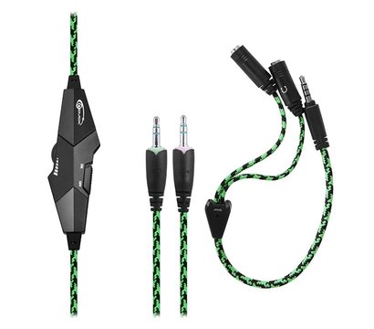 Зображення 4 Навушники Gemix X-350 Black/Green поворотна