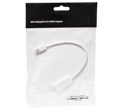 Зображення 2 Адаптер PowerPlant miniDisplayPort-HDMI, 0.15м, White — KD00AS1238
