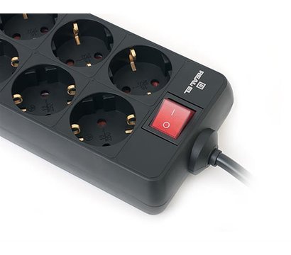 Изображение 3 Сетевой фильтр REAL-EL RS-8 Protect 1.8m Black 8 розеток