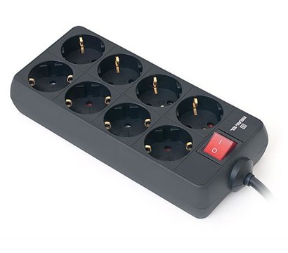 Изображение 6 Сетевой фильтр REAL-EL RS-8 Protect 1.8m Black 8 розеток