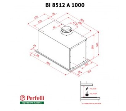 Зображення 5 Витяжка Perfelli BI 8522 A 1000 I LED