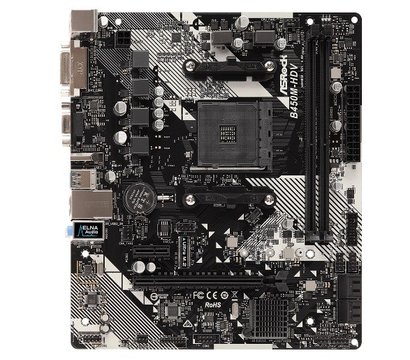 Зображення 2 Материнська плата ASRock B450M-HDV R4.0 (sAM4, AMD B450, PCI-Ex16)