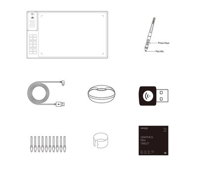 Зображення 5 Графічний планшет Huion Giano WH1409 V2 + glove