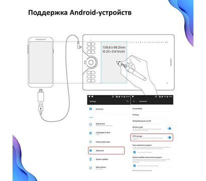 Зображення 5 Графічний планшет Huion HS610 + glove