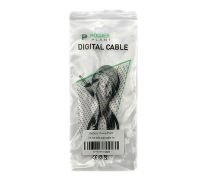 Изображение 2 Аудио кабель PowerPlant 3.5mm(M)-3.5mm(F), 1м, Black — KD00AS1262