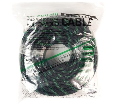 Зображення 2 Кабель мультимедійний PowerPlant HDMI-HDMI v2.0, 30м, Double ferrites, Black — KD00AS1297