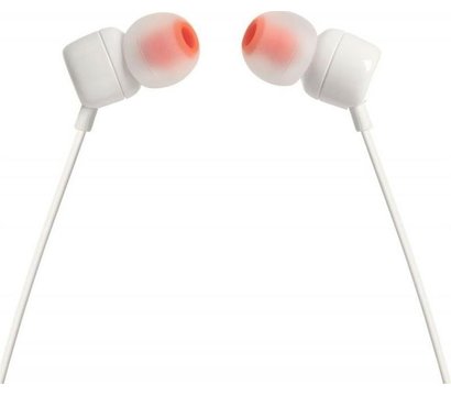 Зображення 3 Навушники JBL T110 White — JBLT110WHT вбудований в кабель