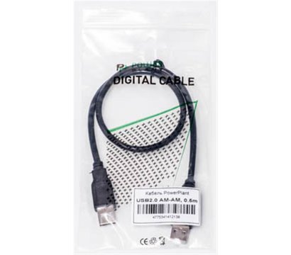 Изображение 3 Кабель PowerPlant USB2.0(AM)-USB2.0(AM), 0.5м, Black — KD00AS1213