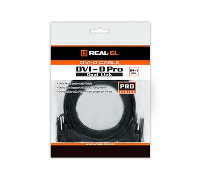 Изображение 3 REAL-EL Pro DVI-DVI M-M 1.8M — EL123500038