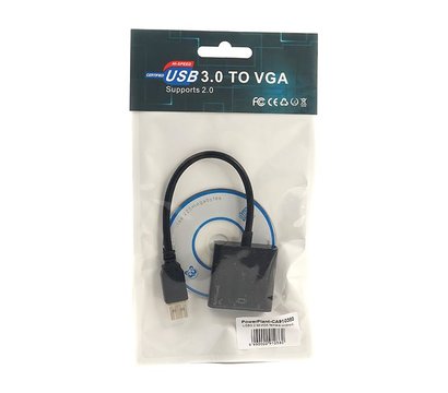 Зображення 4 Перехідник PowerPlant USB 3.0 M - VGA F — CA910380