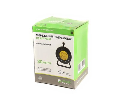 Зображення 4 Мережева котушка PowerPlant JY-2002/30 30м Black/Yellow — PPRA10M300S4 4 розеток