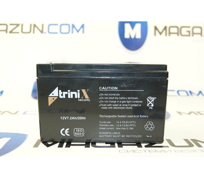 Зображення 2 Свинцево-кислотний акумулятор Trinix 7.2 Ач, 12В (44-00045), Ємність (Аг): 7.2 А·год