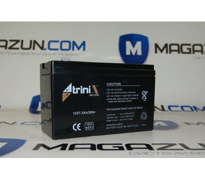 Зображення 3 Свинцево-кислотний акумулятор Trinix 7.2 Ач, 12В (44-00045), Ємність (Аг): 7.2 А·год