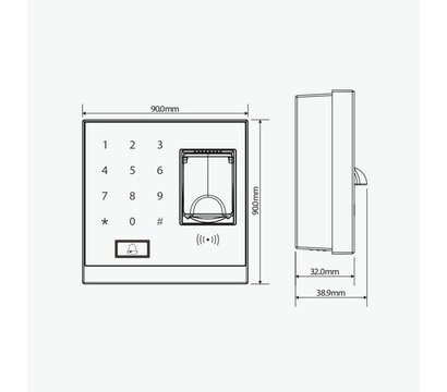 Изображение 4 Терминал Zkteco X8-BT на палец + бесконтакт + клава