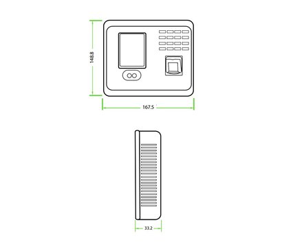 Изображение 4 Терминал Zkteco MB160 на палец + по лицу + бесконтакт + клава