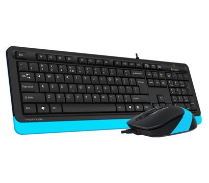 Изображение 2 Комплект мышь + клавиатура A4Tech F1010 USB Black/Blue